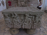 Mayan Altar Q in the Copan Museum - copan mayan ruins,copan mayan temple,mayan temple pictures,mayan ruins photos